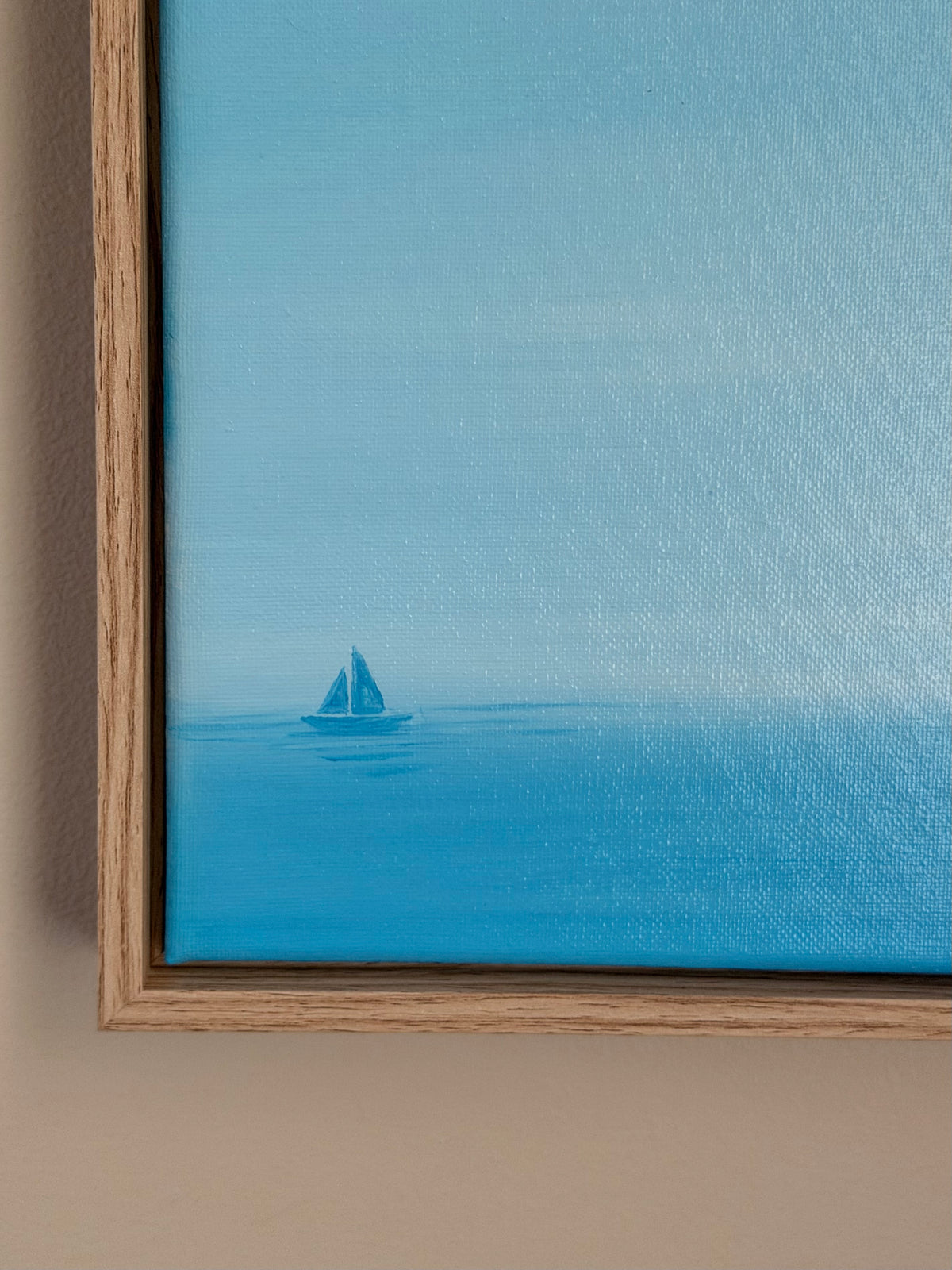 “Little Blue” 8x10 Framed Original Acrylic Painting