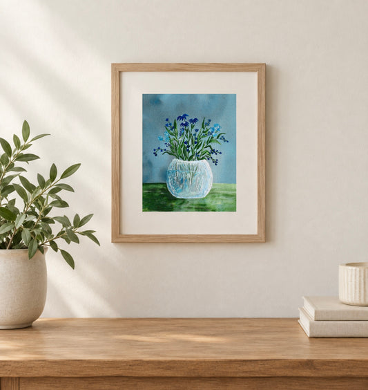 8x10 print of “The Blue Bouquet” painting
