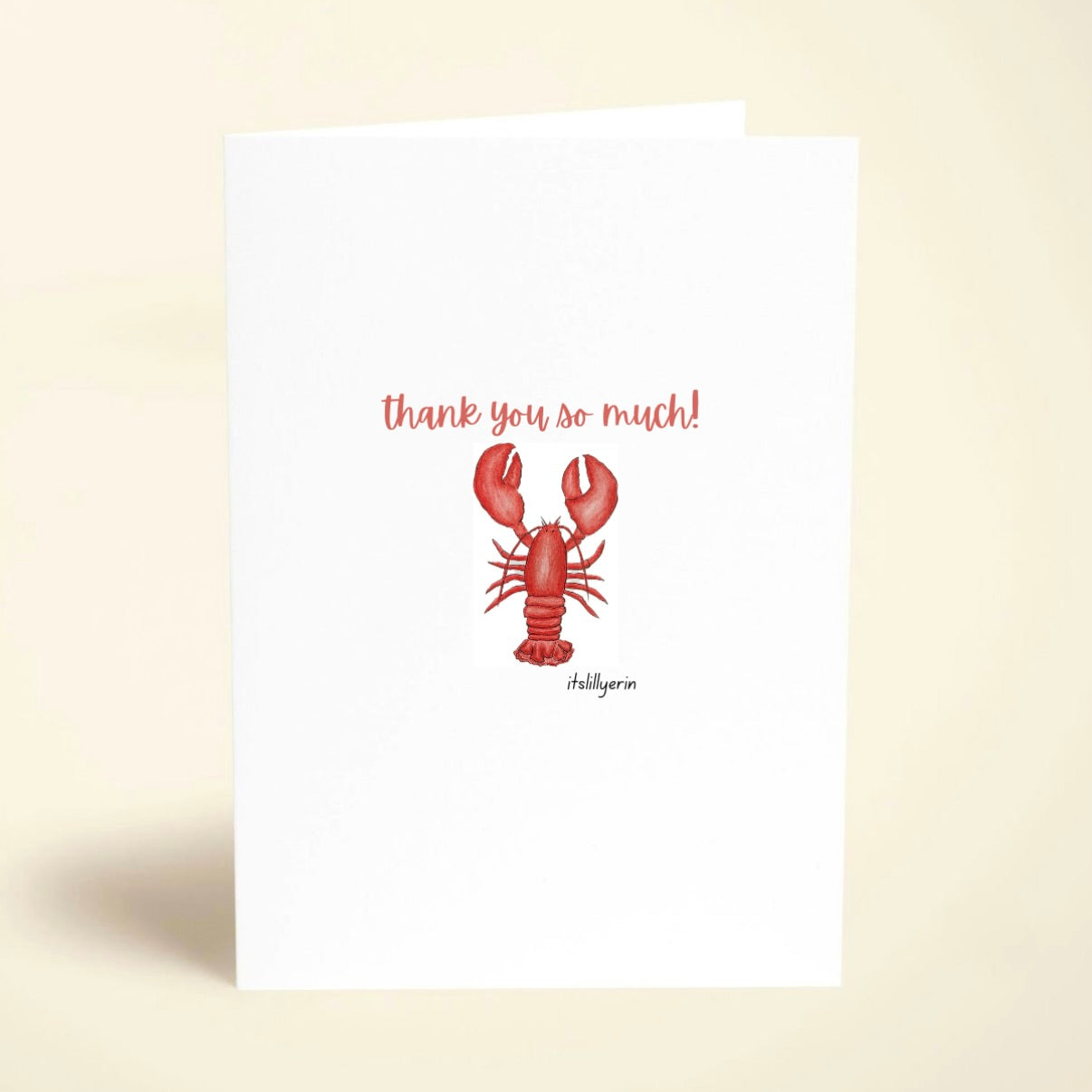 5 Pack Lobster Thank You Cards