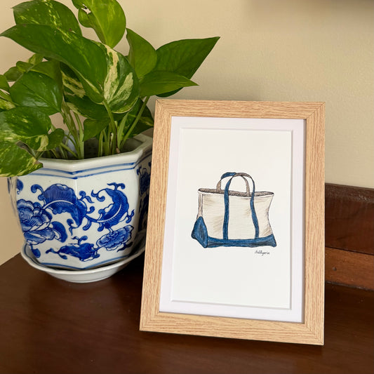 Navy Tote 4x6 Drawing