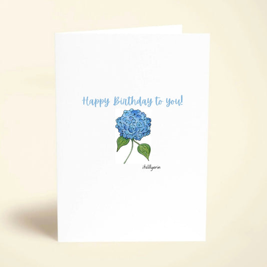 5 Pack Hydrangea Birthday Cards