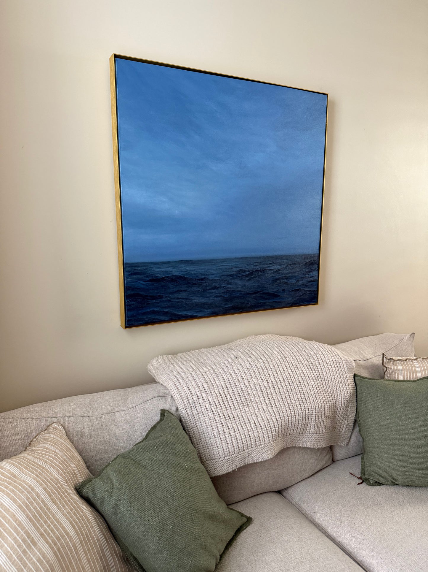 “Rough Seas” 36x36 acrylic painting on canvas