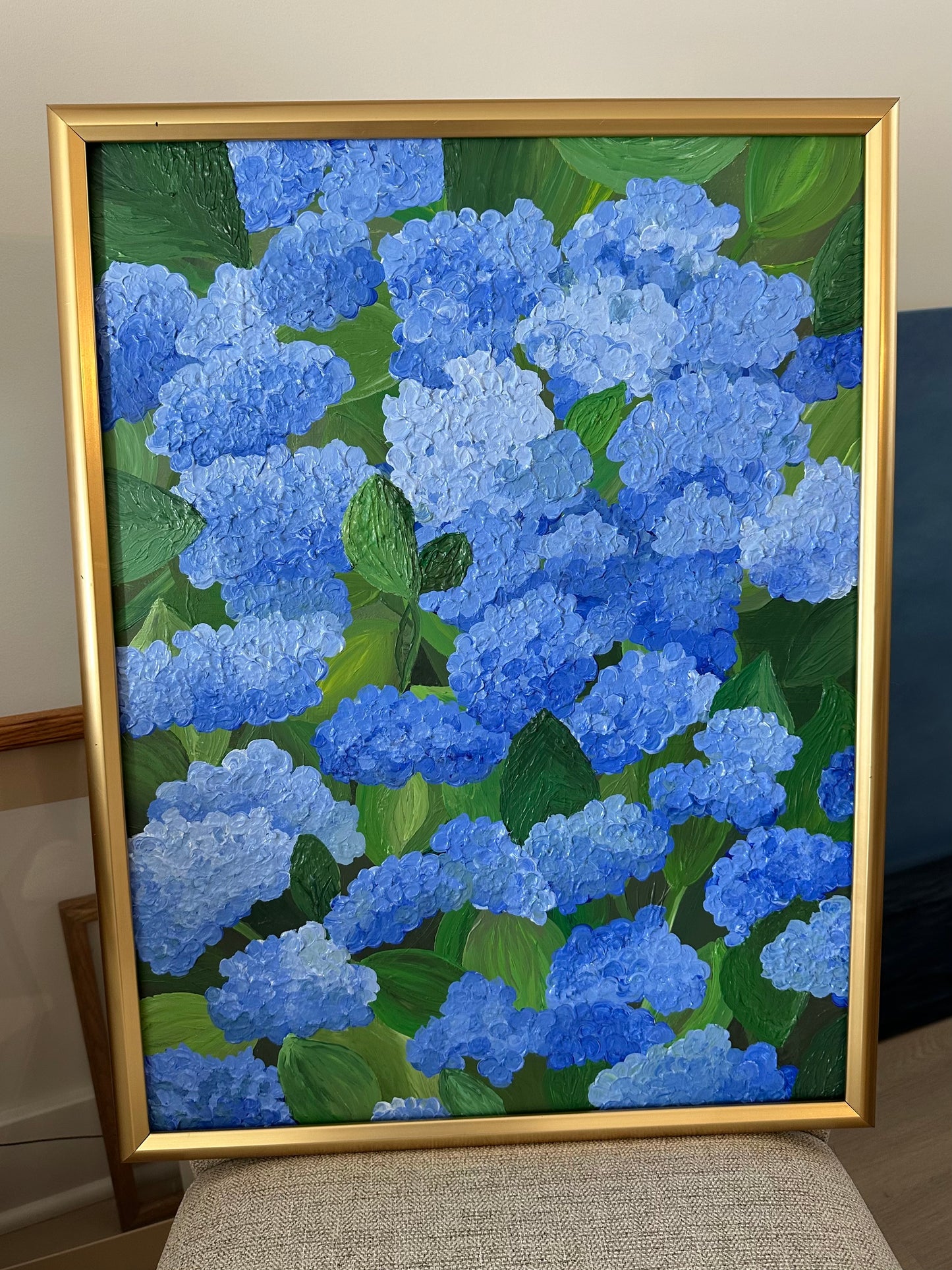 Summer Hydrangeas Acrylic Painting