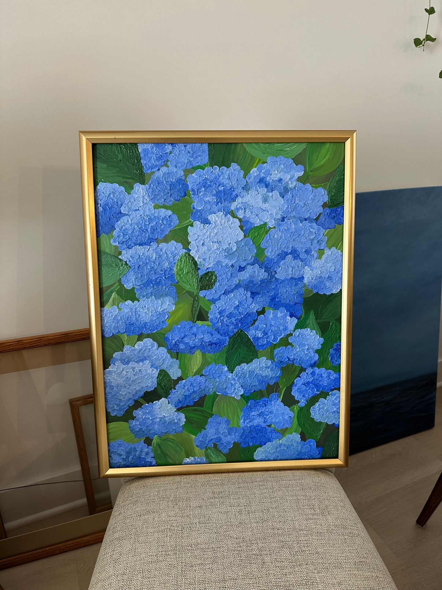 Summer Hydrangeas Acrylic Painting