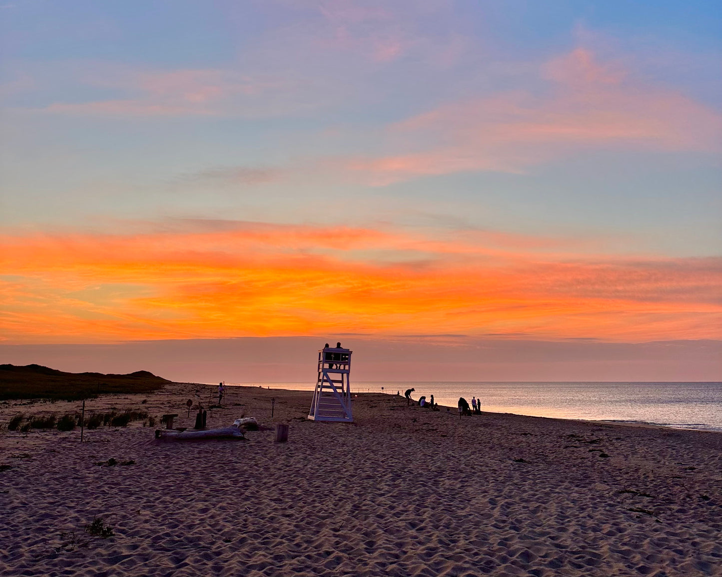 Sunset over Head of the Meadow Beach in North Truro, Massachusetts Print