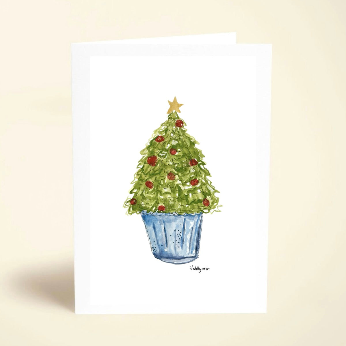 5 Pack Christmas Tree Cards