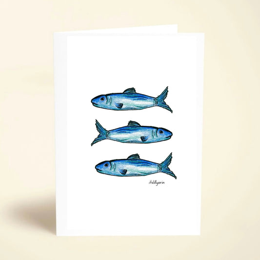 5 Pack Sardine Greeting Cards