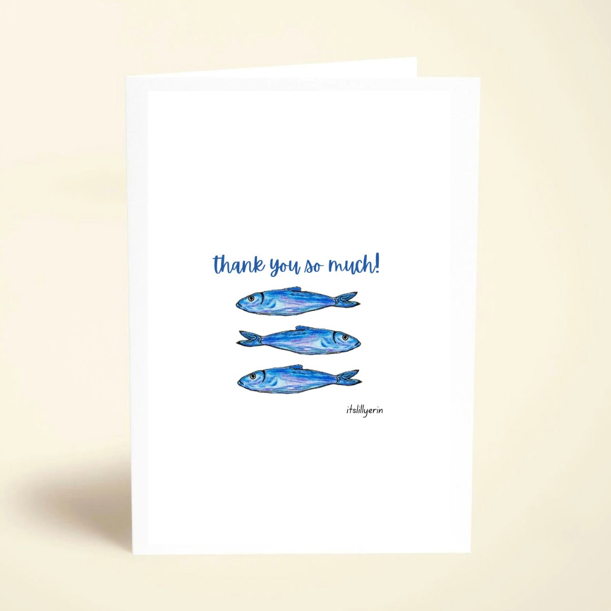 5 Pack Sardine Thank You Cards