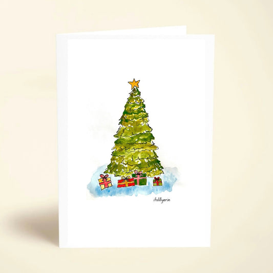 5 Pack Christmas Tree Cards
