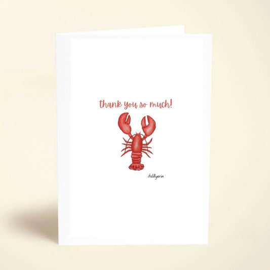 5 Pack Lobster Thank You Cards