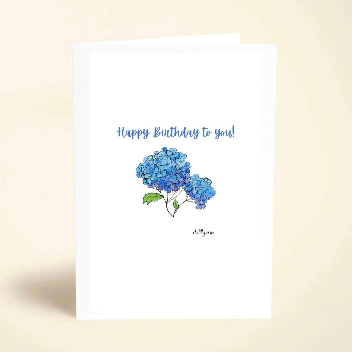 5 Pack Blue Hydrangeas Birthday Cards
