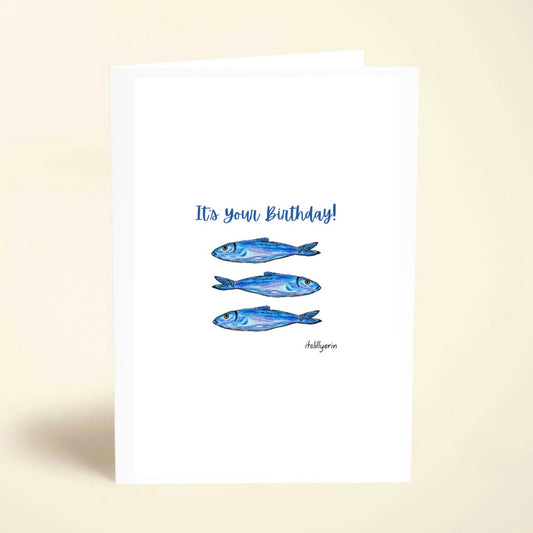 5 Pack Sardine Birthday Cards