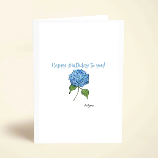 5 Pack Hydrangea Birthday Cards