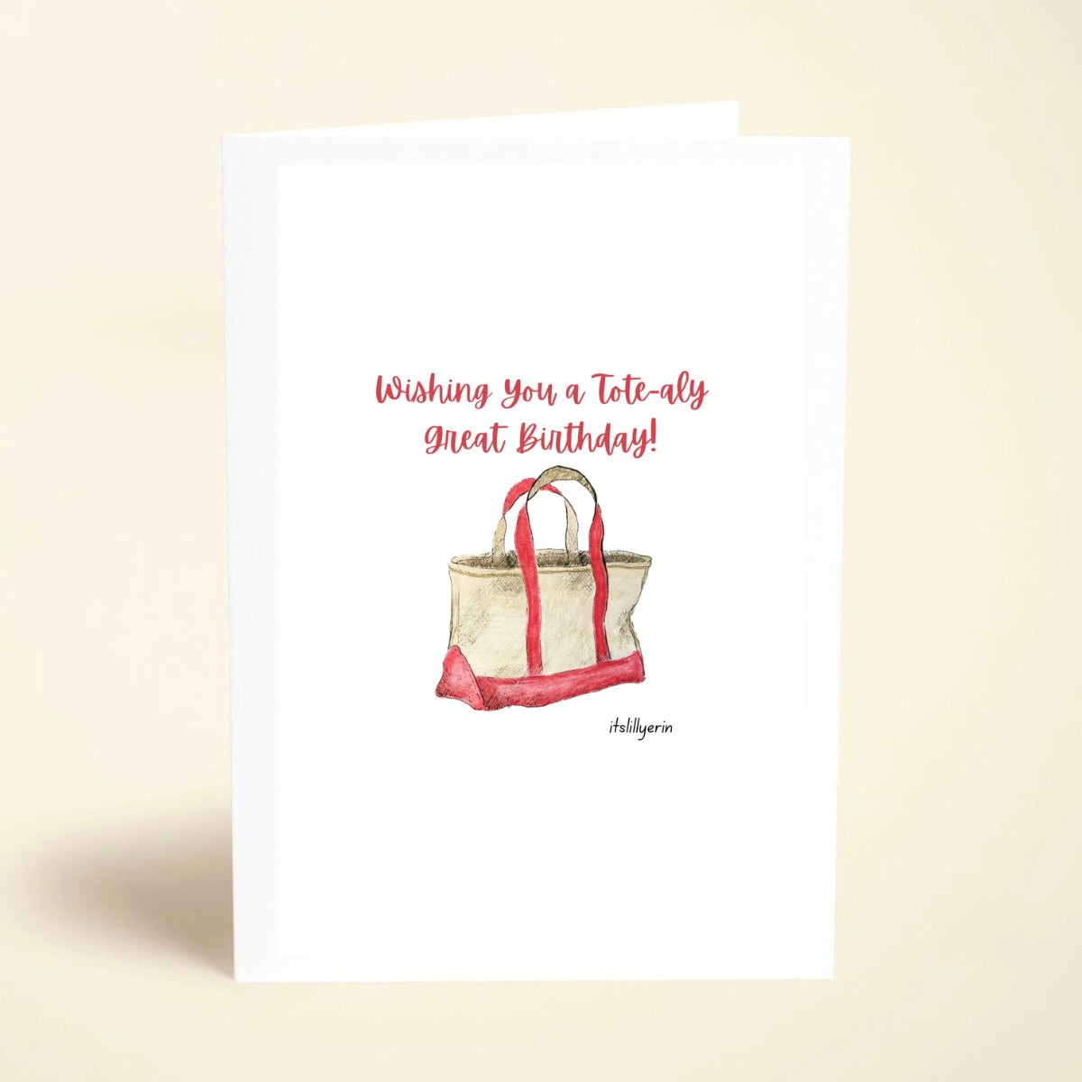 5 Pack Red Tote Birthday Cards