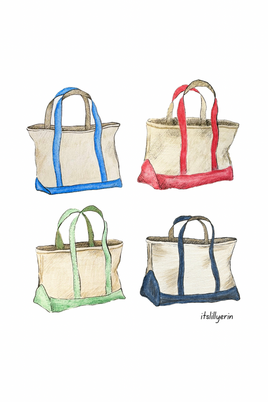 Tote Bag Collage 4x6 Drawing